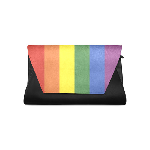 Stripes with rainbow colors Clutch Bag (Model 1630)