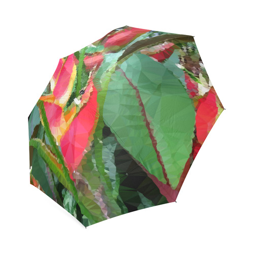 Tropical Flowers Low Polygon Floral Art Foldable Umbrella (Model U01)