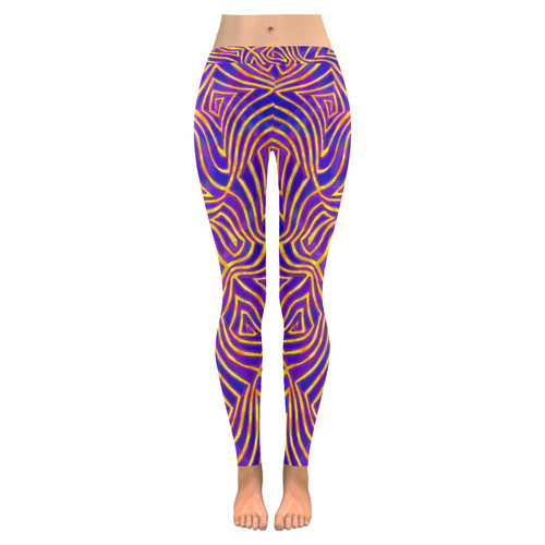 Deeper into Madness Women's Low Rise Leggings (Invisible Stitch) (Model L05)