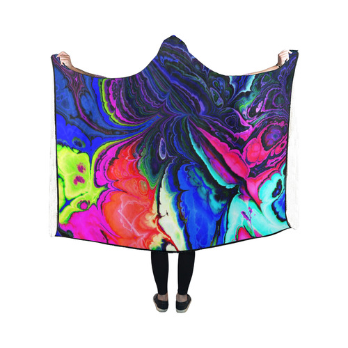amazing fractal 416b Hooded Blanket 50''x40''