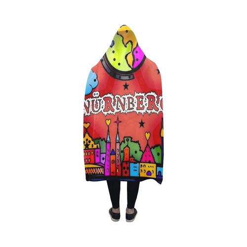 Nürnberg Popart by Nico Bielow Hooded Blanket 50''x40''