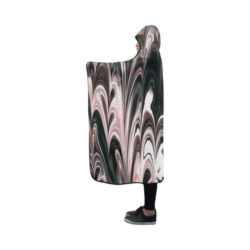 awesome fractal marbled 15 Hooded Blanket 50''x40''