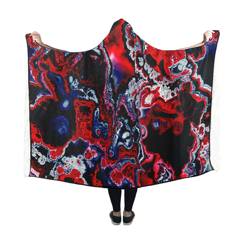 awesome fractal marbled 07 Hooded Blanket 60''x50''