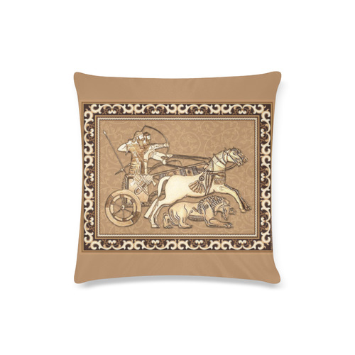 Assyrian Square Pillows Custom Zippered Pillow Case 16"x16"(Twin Sides)