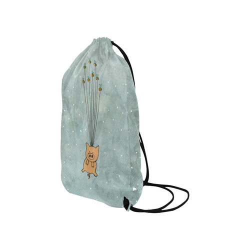 api, maiale, acqua Small Drawstring Bag Model 1604 (Twin Sides) 11"(W) * 17.7"(H)