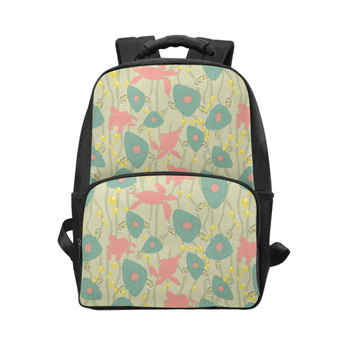 Retro Swimming Turtles Unisex Laptop Backpack (Model 1663)