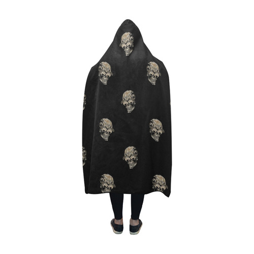 sparkling skulls C by JamColors Hooded Blanket 60''x50''