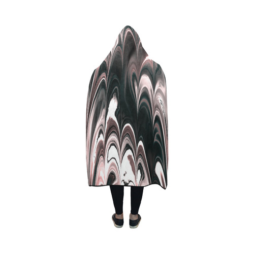 awesome fractal marbled 15 Hooded Blanket 50''x40''