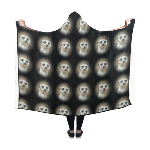 cute animal drops - Meerkat by JamColors Hooded Blanket 60''x50''