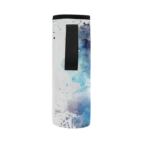 Watercolor, owl in the unoverse Neoprene Water Bottle Pouch/Large