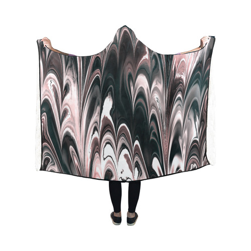 awesome fractal marbled 15 Hooded Blanket 50''x40''