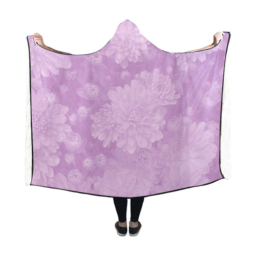 soft floral dreams A Hooded Blanket 60''x50''