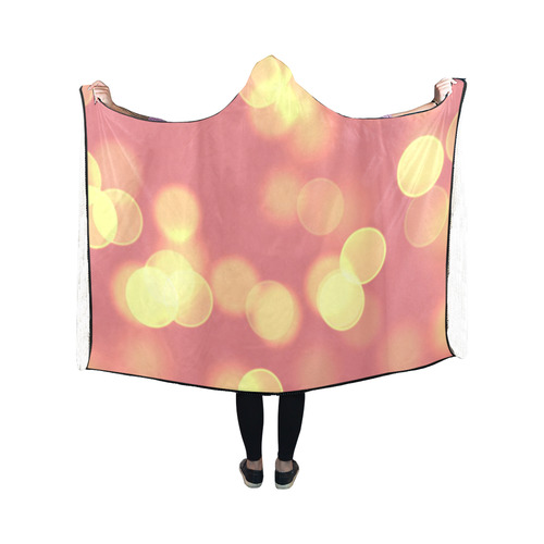 soft lights bokeh 4B by JamColors Hooded Blanket 50''x40''