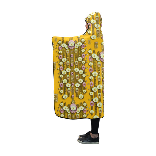 Rain showers in the rain forest of bloom Hooded Blanket 60''x50''