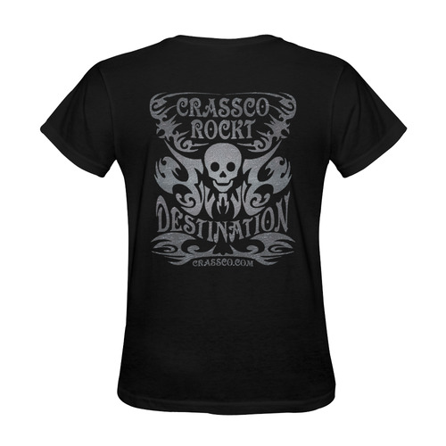 SKULL CRASSCO ROCKT DESTINATION III Sunny Women's T-shirt (Model T05)