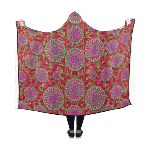 Hearts can also be flowers such as bleeding hearts Hooded Blanket 60''x50''