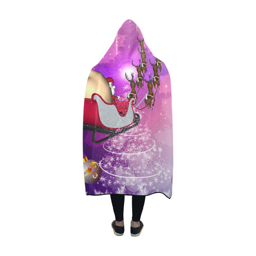 Santa Claus is coming Hooded Blanket 60''x50''