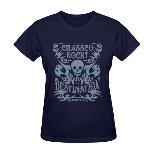 SKULL CRASSCO ROCKT DESTINATION Sunny Women's T-shirt (Model T05)