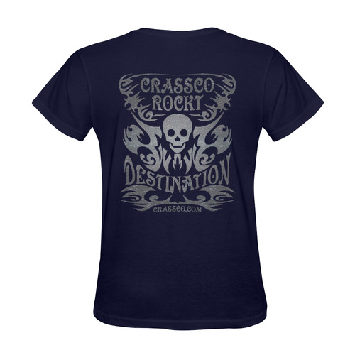 SKULL CRASSCO ROCKT DESTINATION Sunny Women's T-shirt (Model T05)