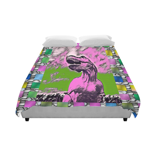 DINO SQUARE ABSTRACT Duvet Cover 86"x70" ( All-over-print)