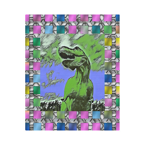 DINO SQUARE ABSTRACT IV Duvet Cover 86"x70" ( All-over-print)