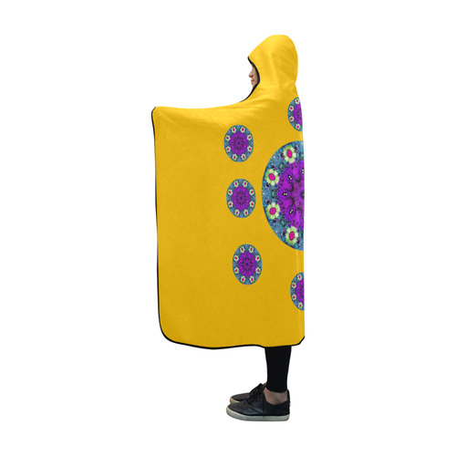 Sweet as candy and yellow Hooded Blanket 60''x50''