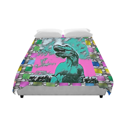 DINO SQUARE ABSTRACT II Duvet Cover 86"x70" ( All-over-print)