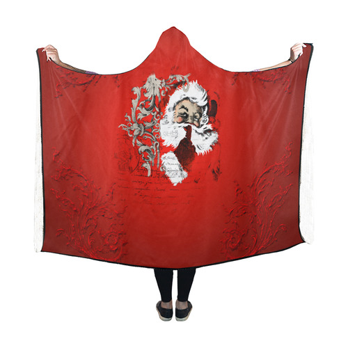 Christmas time, Santa Claus Hooded Blanket 60''x50''