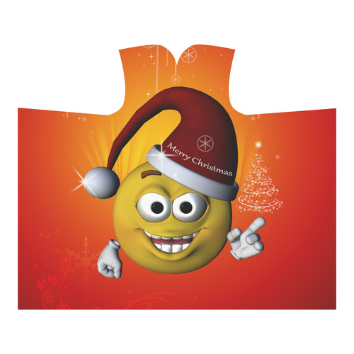 The funny christmas smiley Hooded Blanket 60''x50''