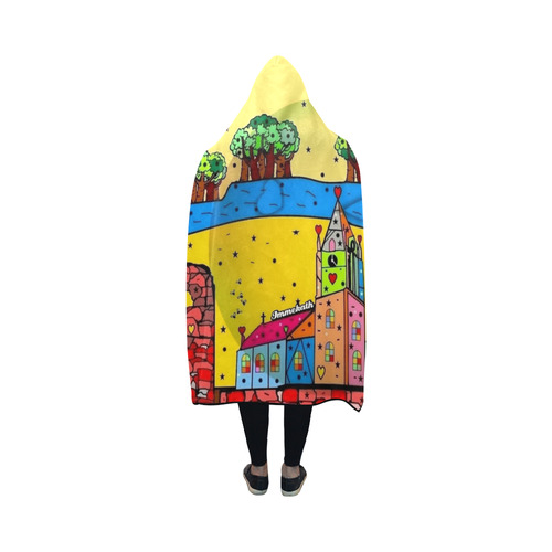 Immekath Popart by Nico Bielow Hooded Blanket 50''x40''