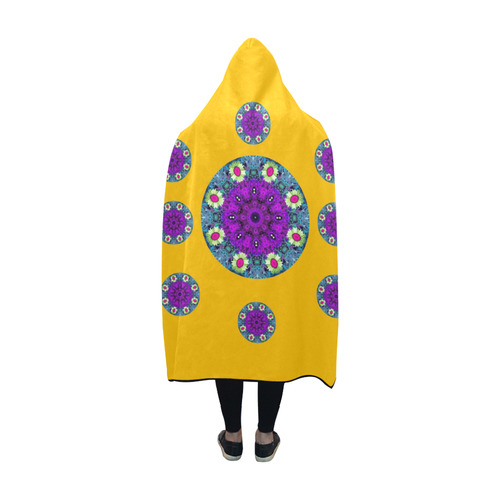 Sweet as candy and yellow Hooded Blanket 60''x50''