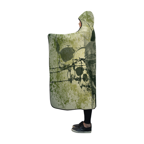 Creepy skull Hooded Blanket 60''x50''