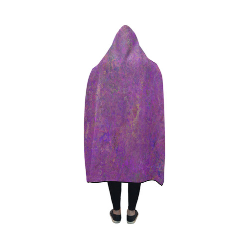Purple Abstract Hooded Blanket 50''x40''