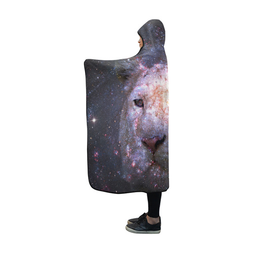 Tiger and Galaxy Hooded Blanket 60''x50''