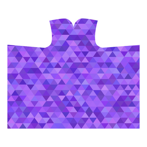 Purple Triangles Hooded Blanket 60''x50''