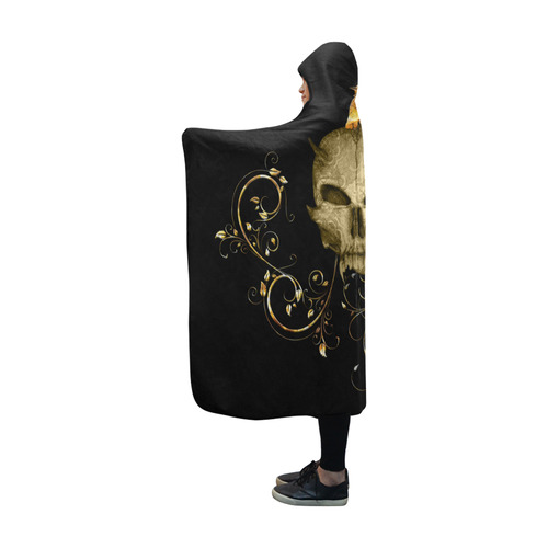 The golden skull Hooded Blanket 60''x50''