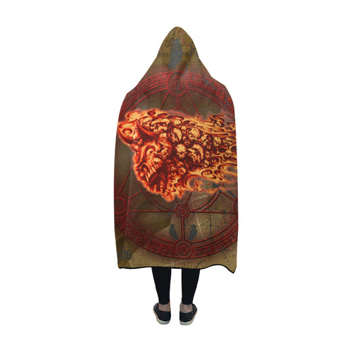 Awesome, creepy flyings skulls Hooded Blanket 60''x50''