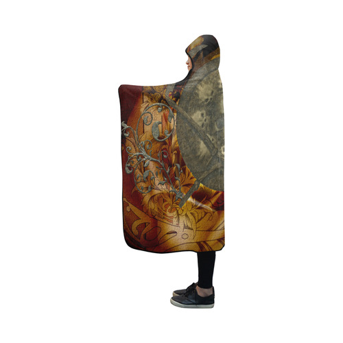 Awesome creepy skulls Hooded Blanket 50''x40''