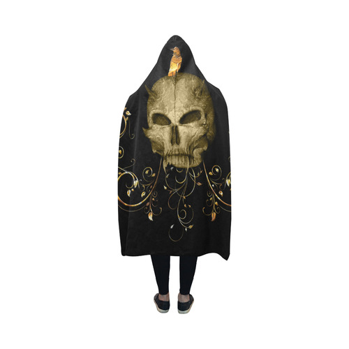 The golden skull Hooded Blanket 50''x40''