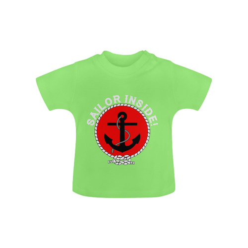 Sailor Inside Badge Watersports Sailing Yachting Ship Yacht Boat Owner Anchor Baby Classic T-Shirt (Model T30)