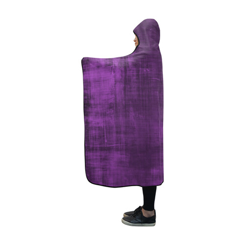Purple Grunge Hooded Blanket 60''x50''