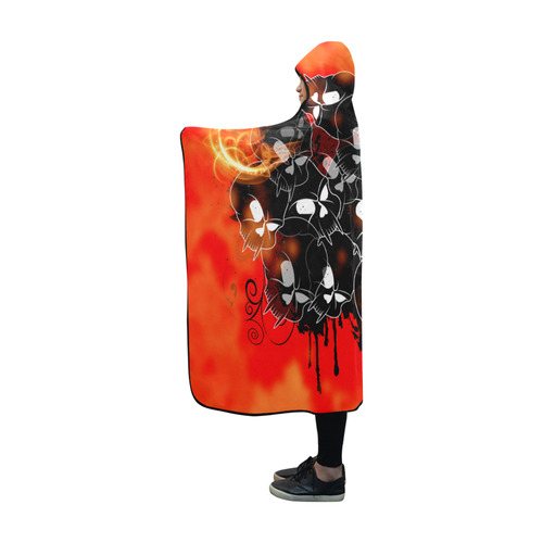 Awesome skulls Hooded Blanket 60''x50''