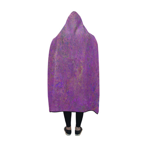 Purple Abstract Hooded Blanket 60''x50''