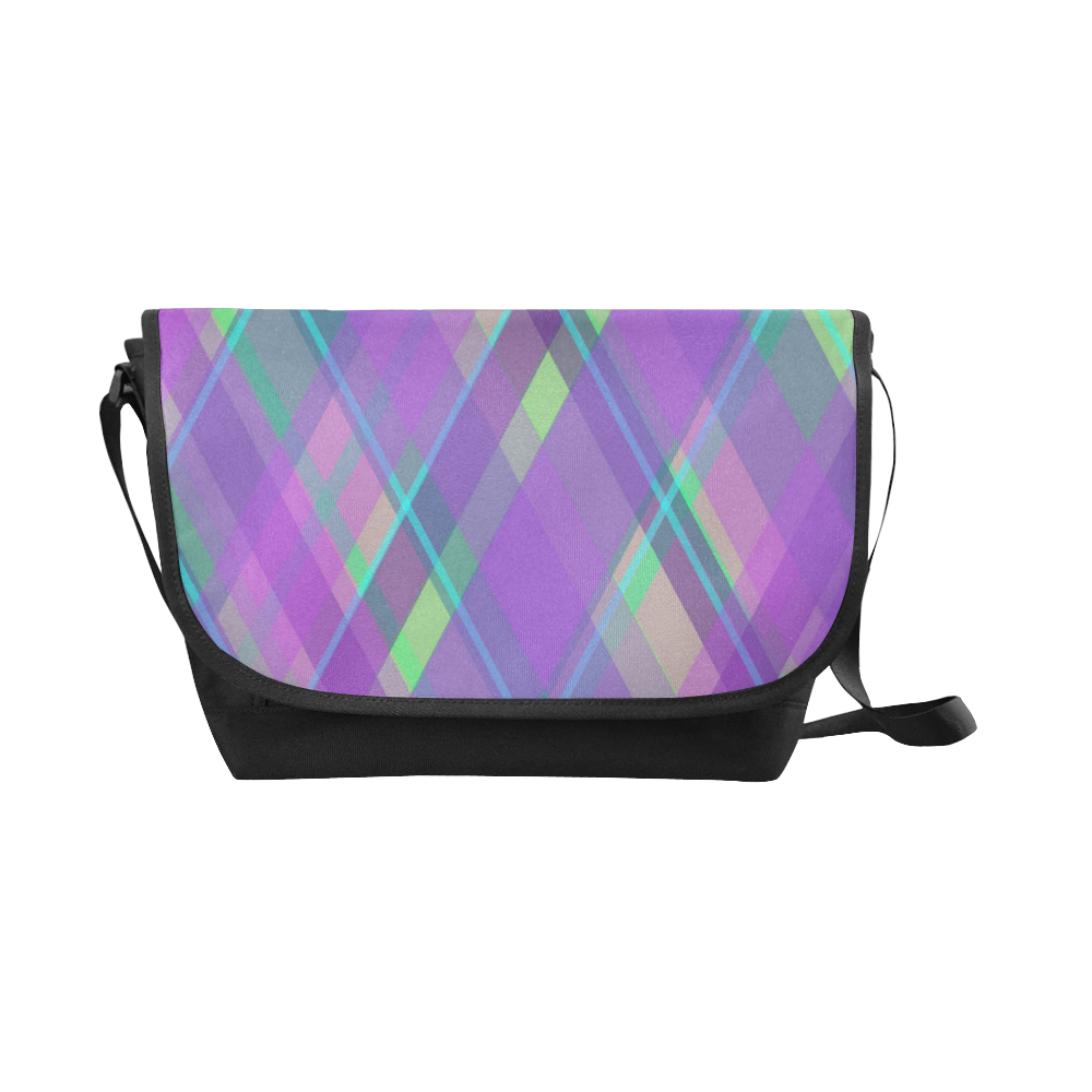 Purple Plaid 2 New Messenger Bag (Model 1667) ID D2124758
