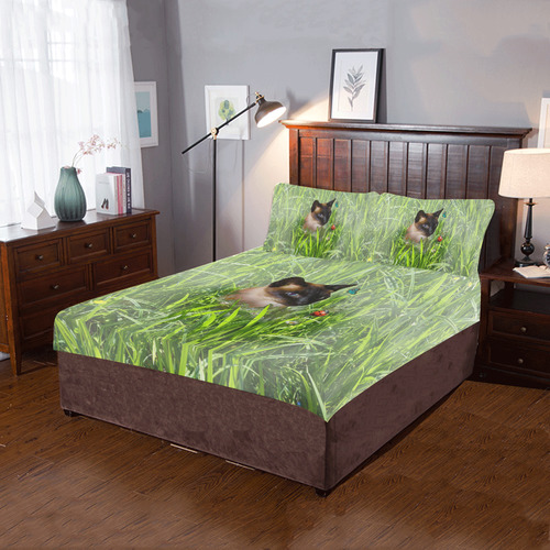 Sophie amongs tall grass L 3-Piece Bedding Set