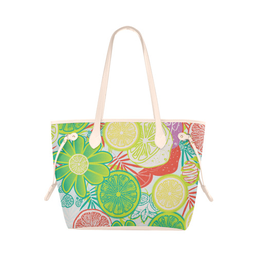 Loudly Lime Clover Canvas Tote Bag (Model 1661)
