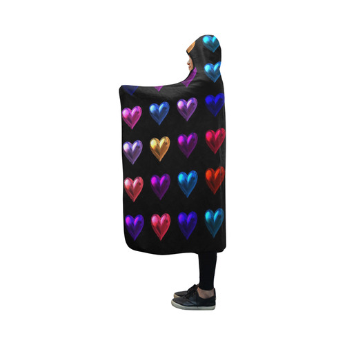 shiny hearts 2 Hooded Blanket 50''x40''