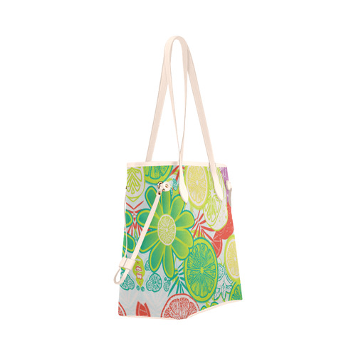 Loudly Lime Clover Canvas Tote Bag (Model 1661)