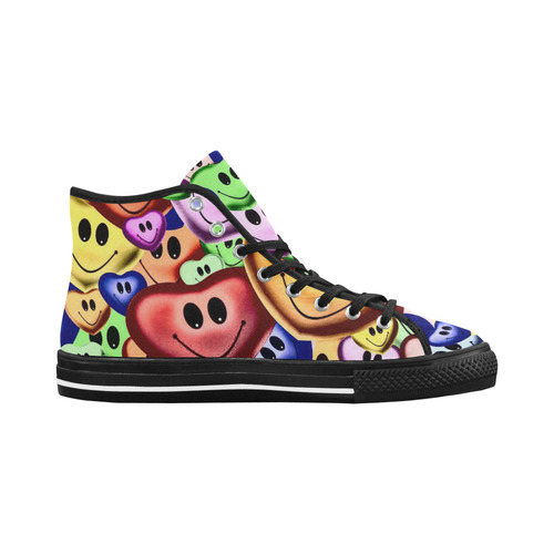 Funny smiling hearts A by JamColors Vancouver H Women's Canvas Shoes (1013-1)