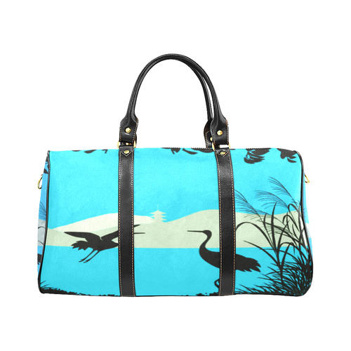 Nature Free Wetlands Leather Travel Bag New Waterproof Travel Bag/Large (Model 1639)